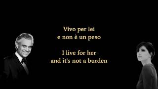 Andrea Bocelli, Vivo per lei ft. Giorgia (lyrics &amp; translate)