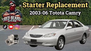 2002-2006 Toyota Camry 2 4L Starter Replacement DIY