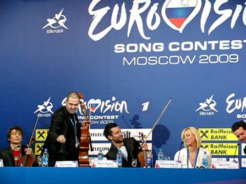 Fragment of press-conference Slovenia 2009 - Quartissimo and Martina Majerle