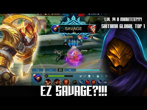 SAITAMA ALDOUS USED SMURF ACCOUNT EZ SAVAGE?! 8 MINS LEVEL 14 MAX ITEMS