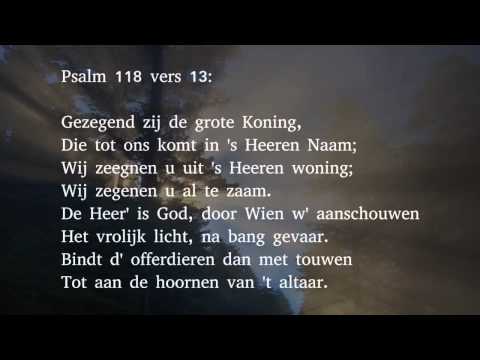 Psalm 118 vers 11, 13 en 14 - De steen, dien door de tempelbouwers