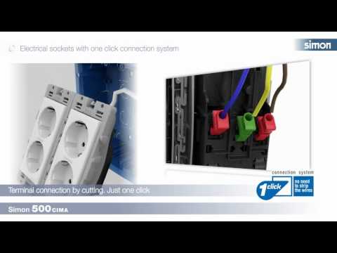 Electrical sockets. Easy and fast installation thanks to 1 click connection system | Simon 500 Cima