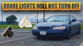 1998-2002 Honda Accord | Brake Lights Won't Turn Off | Brake Pedal Stop Pad Replacement