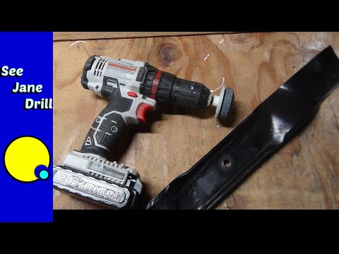 How to Sharpen a Lawnmower Blade with a Drill