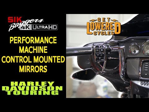 Performance Machine Control Mounted Mirrors Harley Davidson Touring Motorcycle