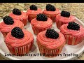 Vegan Lemon Cupcakes With Blackberry Frosting