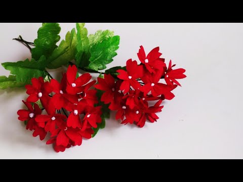crepe paper flower/വെർബീന flower/diy flower making/paper flower making/d craft cut