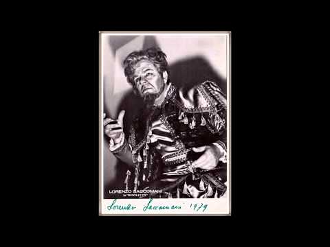 Baritono LORENZO SACCOMANI - Un ballo in maschera "Alzati!... Eri Tu..."