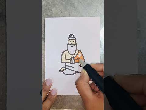 How tordraw a Rishi | How to draw ऋ - ऋषि #shorts #ytshorts #rishi #rishimuni #drawing #art #vyanjan