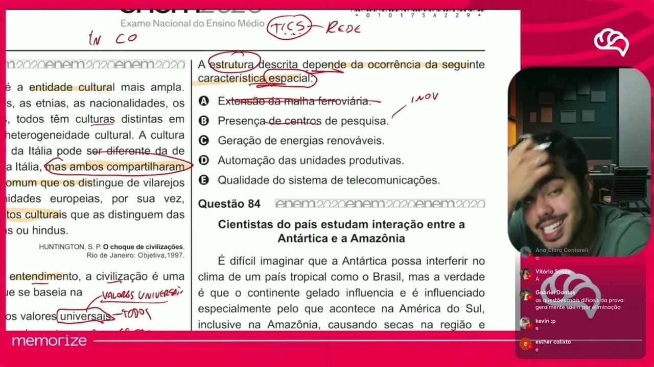Resolução em Vídeo — Questão 83 ENEM 2020 PPL