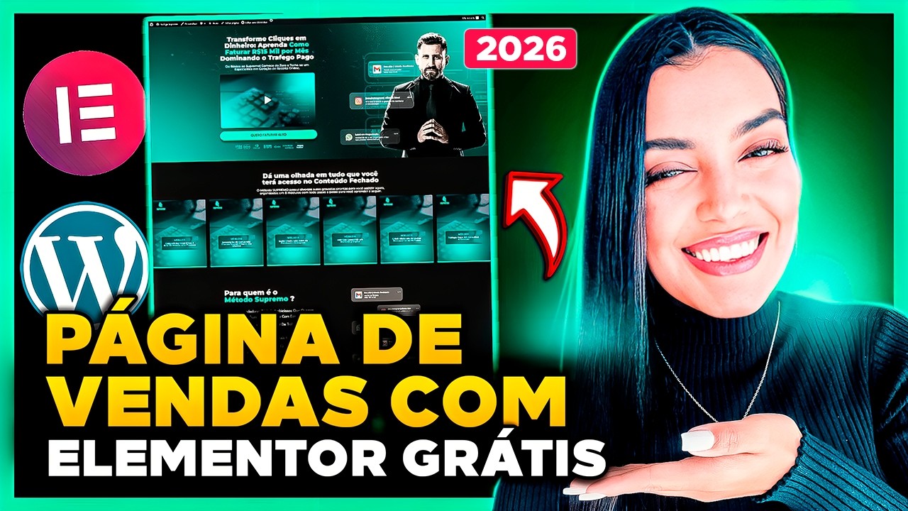 Como Criar uma LANDING PAGE no WordPress e Elementor Grátis [Página de Vendas Passo a Passo]