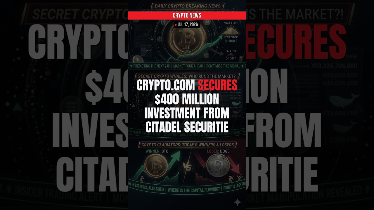 Crypto.com Secures $400 Million Investment fr — Crypto Market REACTS
