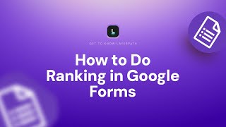 How to Do Ranking in Google Forms | Step-by-Step Guide