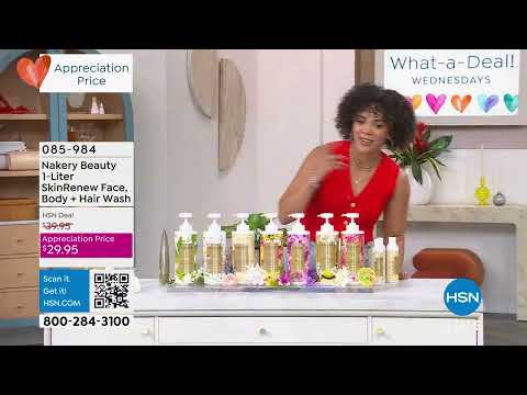 Nakery Beauty 1 Liter SkinRenew Body Face + Hair Wash, S...