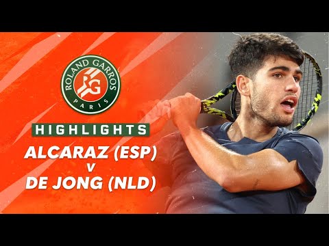 Carlos Alcaraz v Jesper de Jong - 2024 Roland Garros: Round 2 Highlights | Wide World of Sports