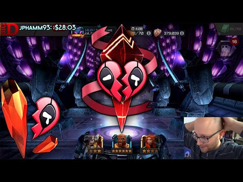 8 Cavalier Shattered Heart Crystals - Stream Clip | Marvel Contest of Champions