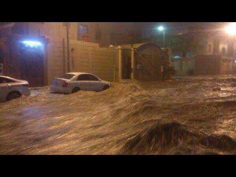 2023 first heavy rain in Riyadh Saudi Arabia, | 4k Video HD | الرياض | Rain In Tahlia street Riyadh