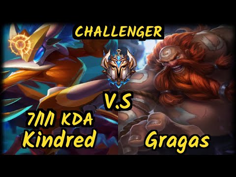 Kirei (KINDRED) vs GRAGAS - 7/1/1 KDA JUNGLE CHALLENGER GAMEPLAY - EUW