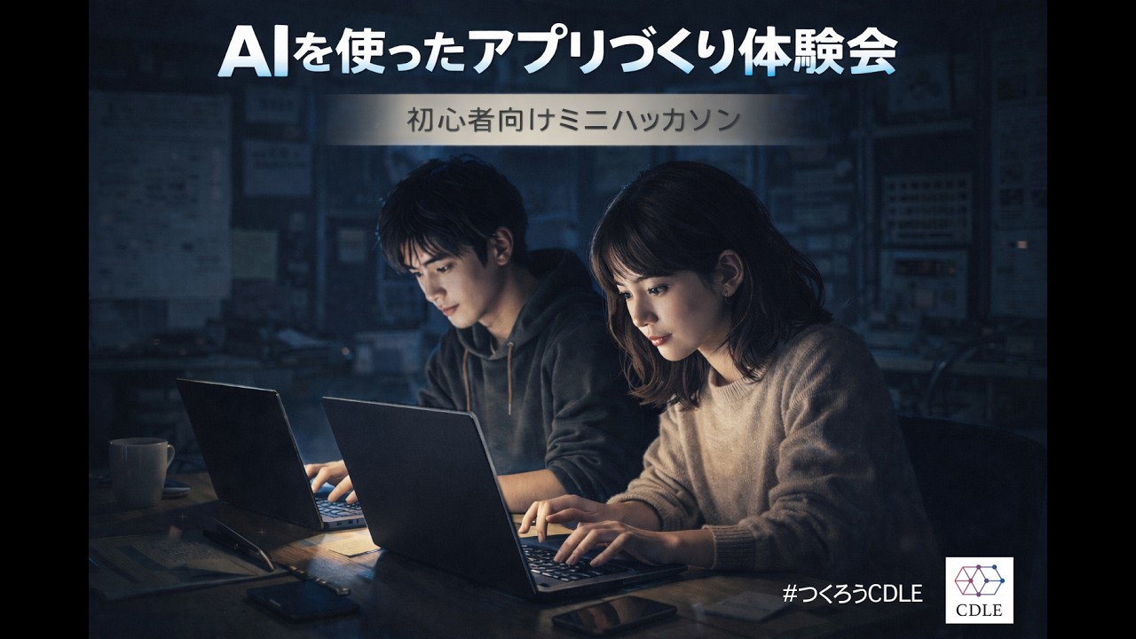 【作品発表会】まず作ってみる！AIを使ったアプリづくり体験会 #つくろうCDLE