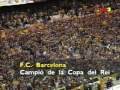Celebracion del barcelonismo en el Santiago Bernabeu final Copa del Rey 1997
