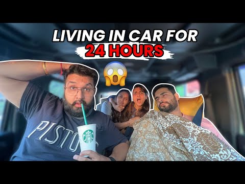 Living Inside A CAR For 24 Hours Challenge  🚗| OMG Vlogs