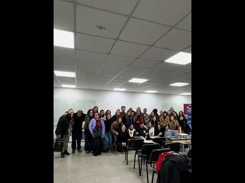 Dora Barrancos y Daniel Badenes en el Centro Universitario Municipal de Salto