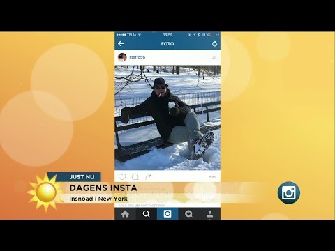Dagens insta - insnöad i New York - Nyhetsmorgon (TV4)