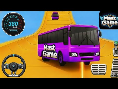 Crazy Bus Mega Ramp Impossible Racing - Bus Stunts Racing - Bus Simulator 3D -Android Gameplay