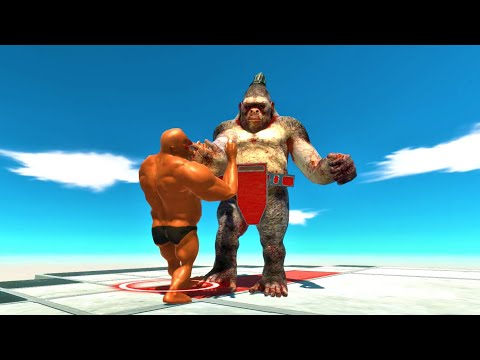 SUMO BATTLE WITH GORO THE GIANT VS EVERY STRONG UNIT animal revolt battle simulator