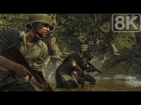 Peleliu Island 1944 (Retake The Airfield) Call of Duty World at War - Part 3 - 8K