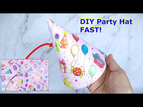 How to Make Party Hats With Wrapping Paper | Easy DIY for Any Celebration!