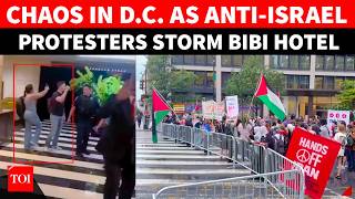 'Bibi, You Can't Hide': Chaos In DC As Anti-Israel Protesters Breach Netanyahu's Hotel Lobby | WATCH