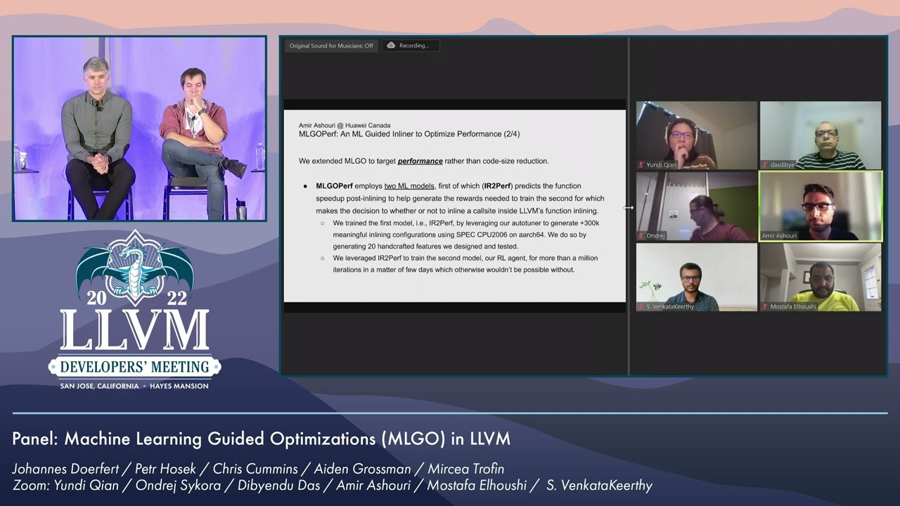 2022 LLVM Dev Mtg: Machine Learning Guided Optimizations (MLGO) in LLVM