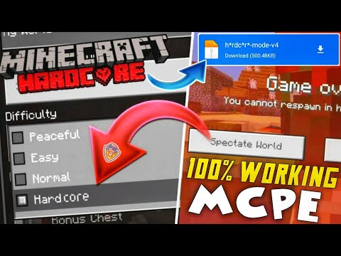 How To Download Hardcore IN Minecraft Pe | minecraft pocket edition hardcore kaise download karen |