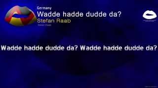 Stefan Raab-Wadde hadde dudde da? (Germany) Eurovision Song Contest 2000