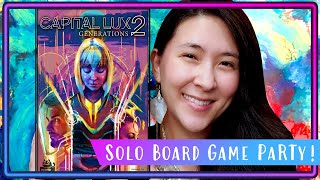 Capital Lux 2 Generations | Solo Board Game PaRTy!!! (Playthrough and Review/ Tutorial, yup!) 🔫✨