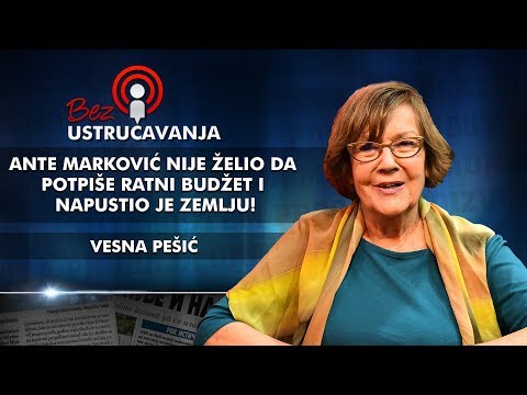 Vesna Pešić - Ante Marković nije želio da potpiše ratni budžet i napustio je zemlju!