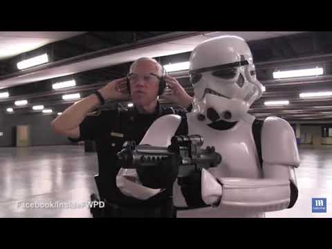 Stormtrooper gets help from a Cop