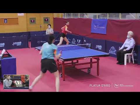 Lea Lachenmayer (GER) vs Liu Ru-Yun (TPE) | U19 QF | 2022 WTT Youth Contender Platja d'Aro