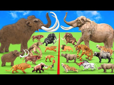 Animal Epic Battle Prehistoric Mammals vs Modern Mammals Animal Revolt Battle Simulator