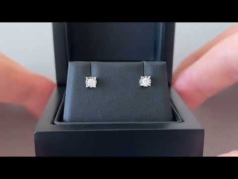 LFED143W: Diamond Illusion Set Stud Earrings 0.10ct, 9k White Gold