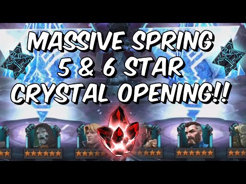 Massive Spring 5 & 6 Star Crystal Opening! - Hunt For 6 Star Doom!! - Marvel Contest of Champions