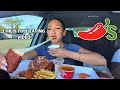 CHILIS MUKBANG ️ ️ THE BEST CHEESE PULLS ️Full Eating Video Giant Burger