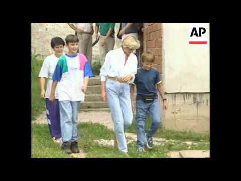 BOSNIA: FINAL DAY OF BRITAIN'S PRINCESS DIANA ANTI LANDMINE VISIT