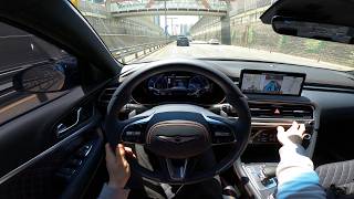  26년형 제네시스 G70 그래파이트 에디션 AWD 1인칭 주행 & 기능 둘러보기 (2026 Genesis G70 Graphite Edition POV Test Drive) 유튜브 썸네일