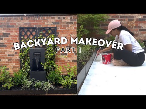 Backyard Courtyard Makeover Part 1: Transforming Overgrown Yard into Modern English Garden!