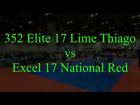 352 Elite 17 Lime Thiago vs Excel 17 National Red