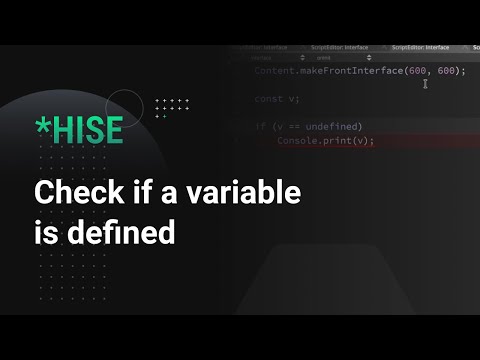 How to check if a variable has been defined
