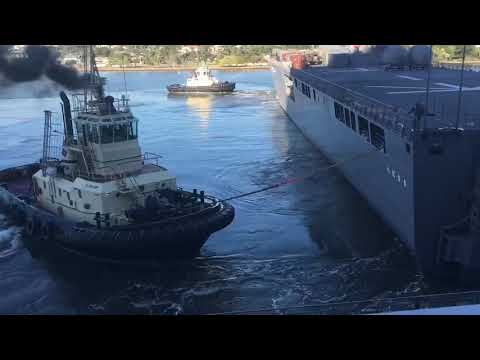 'I Wasn't Sure if I'd Have to Run!' Japanese Navy Vessel Crashes into Brisbane's Portside Wharf