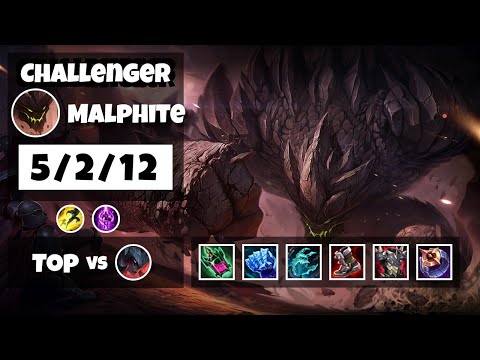 Malphite Top 11.18 Challenger Gameplay S11 (5/2/12) - KOREAN